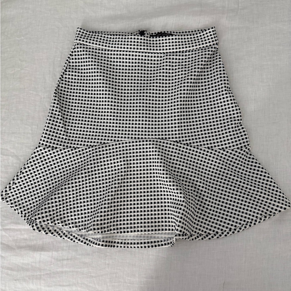 Banana Republic Black and White Gingham Mini Skirt